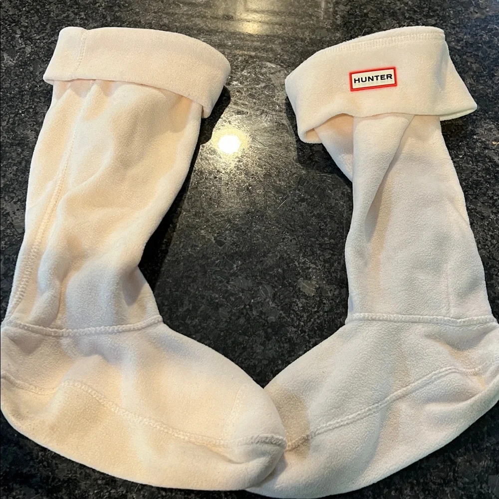 Hunter Ivory Fleece Boot Liners - Picture 3 of 5